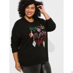 Torrid Merry Yet Pullover Crew Sweater Size 3X NWT